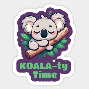 Cute little Koala Bear Catching Quality Time Sleeping Sticker